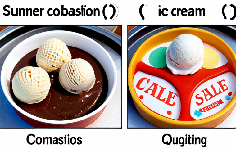 Misleading Correlation**

Prompt: "Overlapping Venn diagrams showing 'ice cream sales' and 'summer'. Text overlay: 'Correlation, not Causation'. Humorous visual representation of how ice cream sales are related to the summer season, not causing it."

**