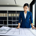 Home 19 인과관계 추론의 가시화 기법 - **
"A skilled Thai architect presenting blueprints in a modern Bangkok office. She is fully clothed...