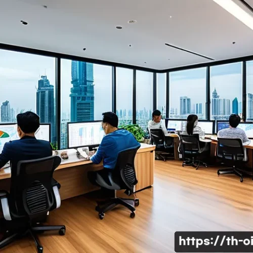 Home 30 인과관계 추론을 위한 클라우드 기반 도구 활용 - A modern data analytics office environment in Bangkok, Thailand, featuring diverse Thai professional...